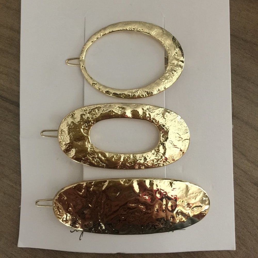 NWT Loft Hammered Gold Hair Clips